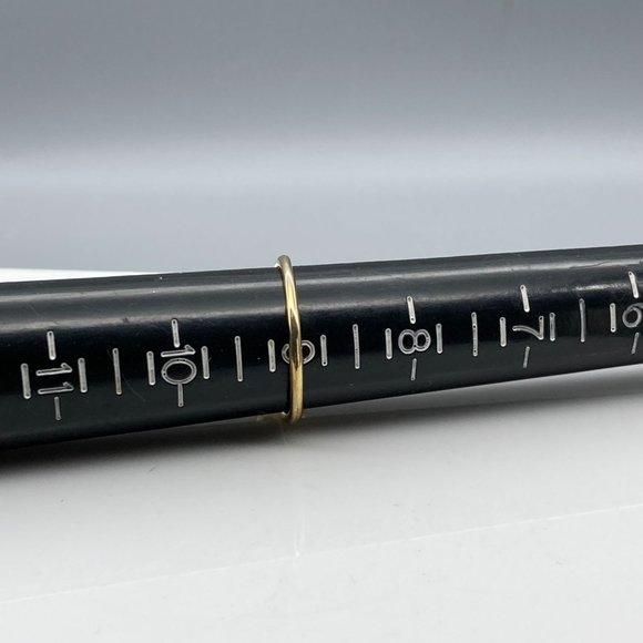 Classic Faux Pearl Solitaire Ring, Gold Tone Sleek Minimalist Band - Picture 5 of 5